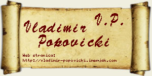 Vladimir Popovicki vizit kartica